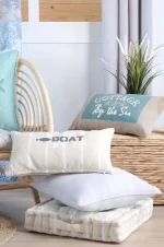 Pernă decorativă Pampelonne 30X50 cm, culoare alb, 100% bumbac - imagine 3
