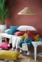 Pernă decorativă Sanchez 30X50 cm, culoare bleu, 100% bumbac - imagine 5