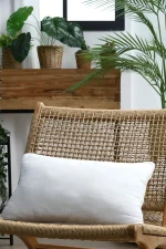 Pernă decorativă Coline 30X50 cm, culoare crem, 100% bumbac - imagine 6