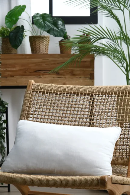 Pernă decorativă Coline 30X50 cm, culoare crem, 100% bumbac - imagine 6