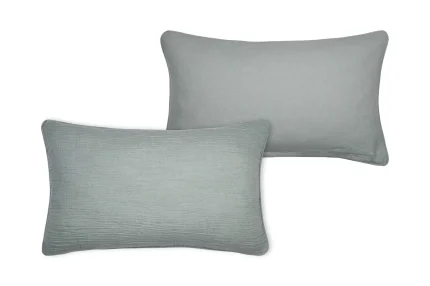 Pernă decorativă Coline 30X50 cm, culoare gri deschis, 100% bumbac - imagine 2