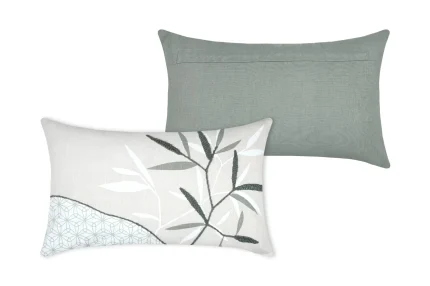 Pernă decorativă Yuki 30X50 cm, culoare jad, 100% bumbac - imagine 3