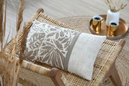 Pernă decorativă Hemera 30X50 cm, culoare greige, 100% bumbac - imagine 6