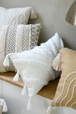 Pernă decorativă Balma 30X50 cm, culoare alb, 15% poliester 85% bumbac - imagine 6