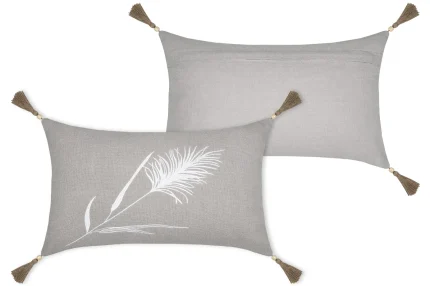 Pernă decorativă Pampa 30X50 cm, culoare natural, 55% bumbac 45% poliester - imagine 3