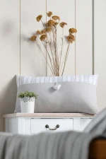 Pernă decorativă Josephine 35X60 cm, culoare crem, 45% poliester 55% bumbac - imagine 2