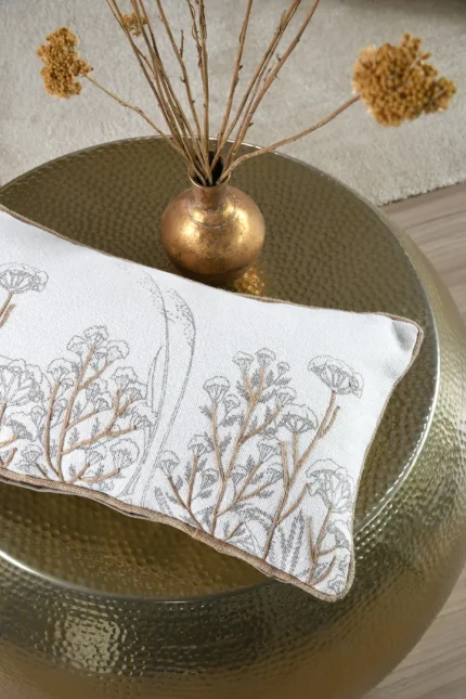 Pernă decorativă Oriana 30X50 cm, culoare natural, 45% poliester 55% bumbac - imagine 6