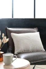 Pernă decorativă Dandy 40X60 cm, culoare natural, 100% poliester - imagine 2