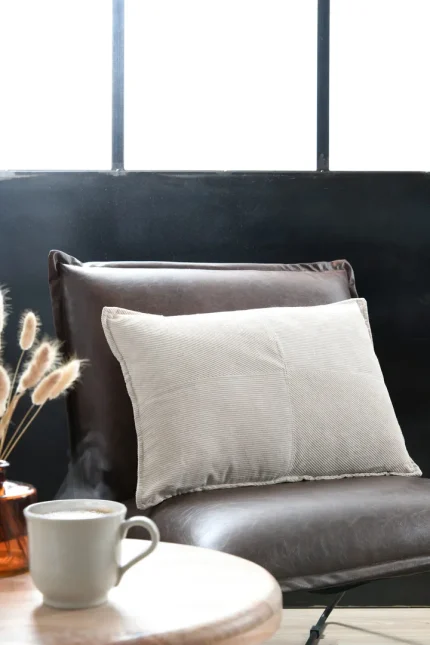 Pernă decorativă Dandy 40X60 cm, culoare natural, 100% poliester - imagine 2