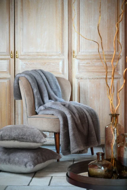 Pernă decorativă Harlow 50X80 cm, culoare greige, 100% poliester - imagine 4