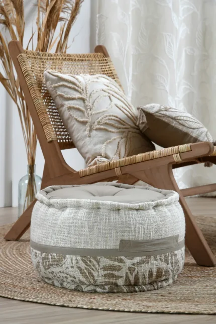 Pouf Hemera 40X30 cm, culoare greige - imagine 2