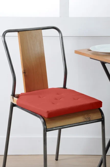 Pernă de scaun Velcro Duo Caramiziu/In 38X38 cm, culoare cărămiziu/in, 100% bumbac - imagine 3