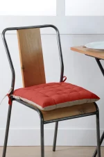 Pernă de scaun Duo Caramiziu/In 40X40 cm, culoare cărămiziu/in, 100% bumbac - imagine 5