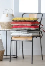 Pernă de scaun Duo Negru/In 40X40 cm, culoare negru/in, 100% bumbac - imagine 4