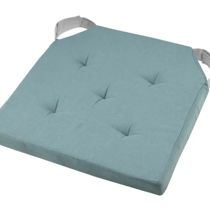 Pernă de scaun Velcro Duo Bleu/Perla 38X38 cm, culoare bleu/perlă, 100% bumbac