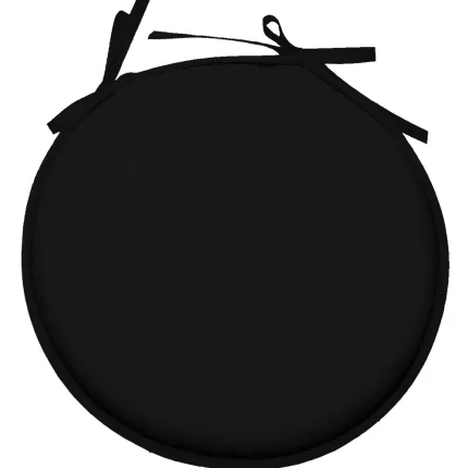 Pernă de scaun Ronde Nelson 40X40 cm, culoare negru, 100% poliester