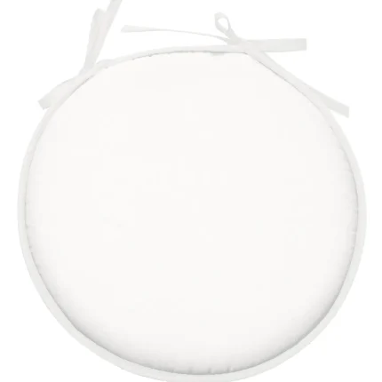 Pernă de scaun Ronde Nelson 40X40 cm, culoare alb, 100% poliester