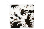 Pernă de scaun Vache 38X38X4 cm, culoare maro, 100% poliester