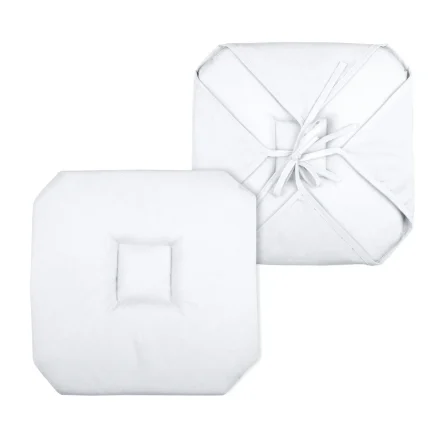 Pernă de scaun Bea 40X40 cm, culoare alb, 100% poliester