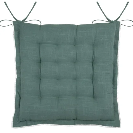 Pernă de scaun Helios 38X38 cm, culoare verde, 100% bumbac