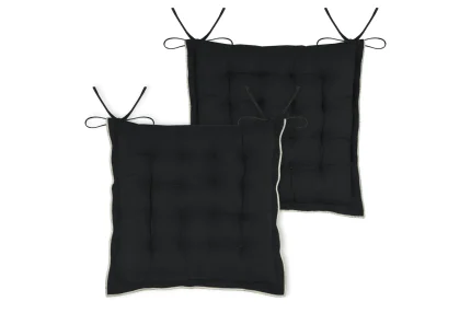 Pernă de scaun Helios 38X38 cm, culoare negru, 100% bumbac - imagine 3