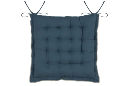 Pernă de scaun Helios 38X38 cm, culoare albastru, 100% bumbac - imagine 2