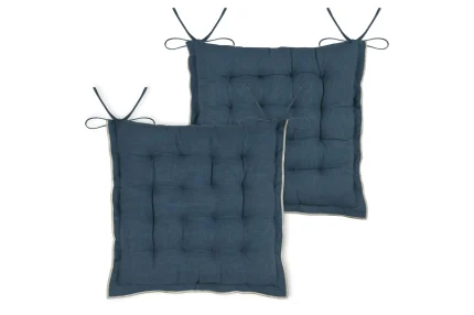 Pernă de scaun Helios 38X38 cm, culoare albastru, 100% bumbac - imagine 3