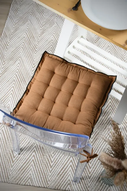 Pernă de scaun Helios 38X38 cm, culoare cappuccino, 100% bumbac - imagine 6