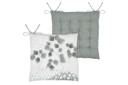 Pernă de scaun Yuki 38X38 cm, culoare bleu, 100% bumbac - imagine 3