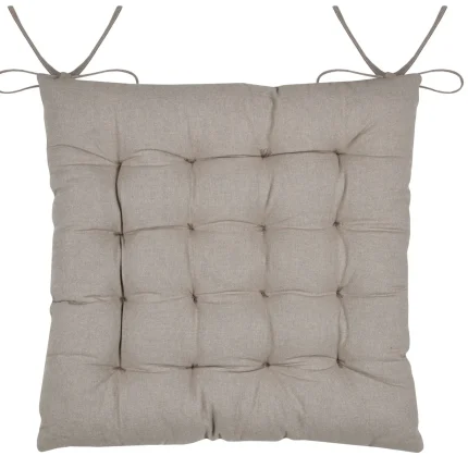 Pernă de scaun Hemera 38X38 cm, culoare greige, 100% bumbac