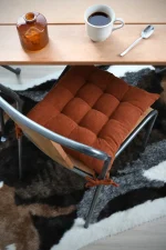 Pernă de scaun Dandy 38X38 cm, culoare arămiu, 100% poliester - imagine 3