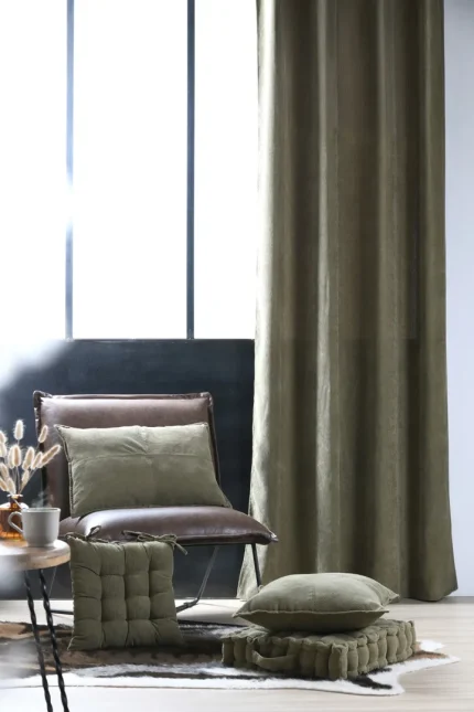 Pernă de scaun Dandy 38X38 cm, culoare kaki, 100% poliester - imagine 2