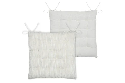 Pernă de scaun Balma 38X38 cm, culoare in, 10% lurex 90% bumbac - imagine 3