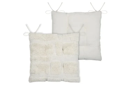 Pernă de scaun Balma 38X38 cm, culoare crem, 100% bumbac - imagine 3