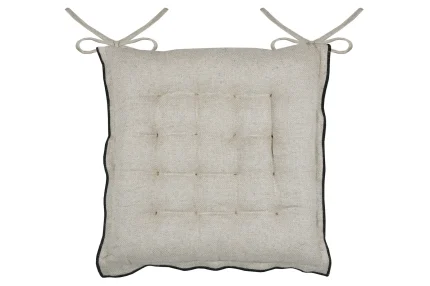 Pernă de scaun Aline 38X38 cm, culoare bej, 19% in 81% bumbac - imagine 2