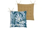 Pernă de scaun Aloha 38X38 cm, culoare albastru, 45% poliester 55% bumbac - imagine 3
