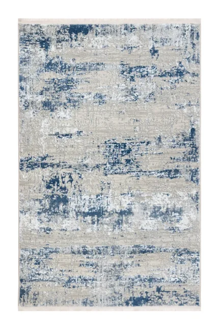 Covor living NOVA LUX 53187B Albastru / Alb - imagine 2