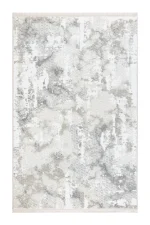 Covor living NOVA LUX 53140B Gri / Alb