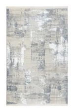 Covor living NOVA LUX 53292B Gri / Alb