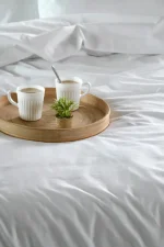 Cearșaf cu elastic Elysee 90X190 cm, culoare alb, 100% bumbac OEKO TEX - imagine 6