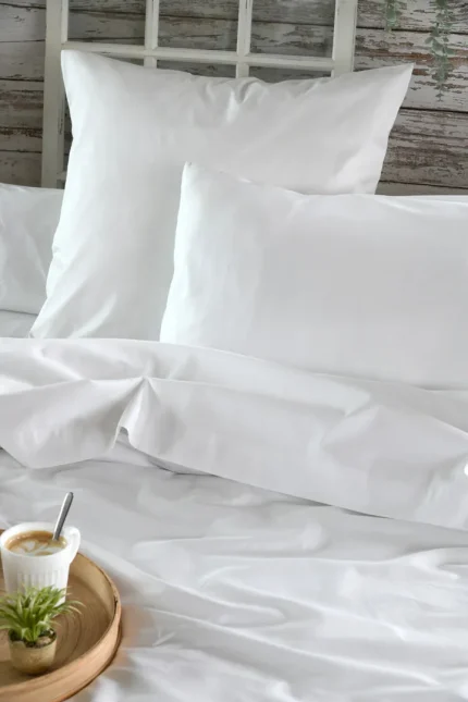 Cearșaf cu elastic Elysee 90X190 cm, culoare alb, 100% bumbac - imagine 5