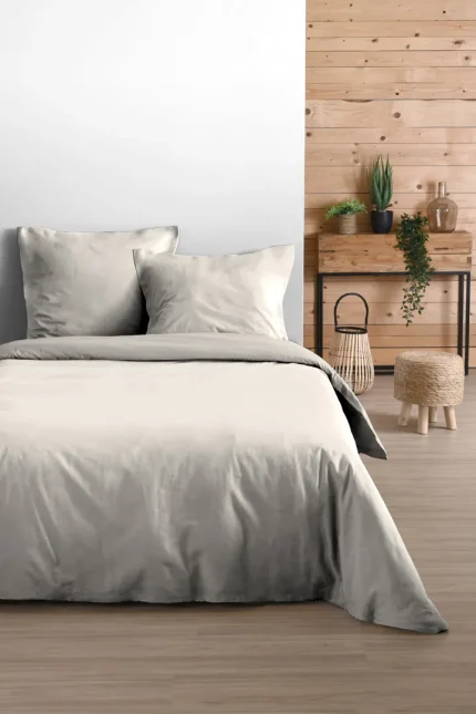 Cearșaf cu elastic Eden 180X200 cm, culoare ivoriu, 100% bumbac - imagine 2