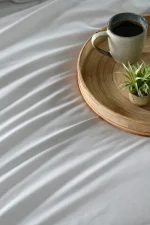 Cearșaf cu elastic Elysee 180X200 cm, culoare Gri deschis, 100% bumbac OEKO TEX - imagine 6