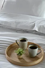 Cearșaf cu elastic Elysee 180X200 cm, culoare in, 100% bumbac - imagine 3