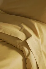 Cearșaf cu elastic Elysee 180X200 cm, culoare Mustar, 100% bumbac OEKO TEX - imagine 6