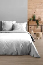 Cearsaf de pilotă Eden pat dublu 240X220 cm, culoare Alb, 100% bumbac OEKO TEX