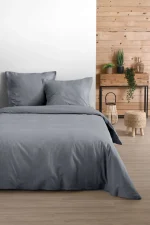 Cearsaf de pilotă Eden pat dublu 240X220 cm, culoare Gri, 100% bumbac OEKO TEX