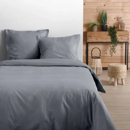 Cearsaf de pilotă Eden pat dublu 240X220 cm, culoare Gri, 100% bumbac OEKO TEX