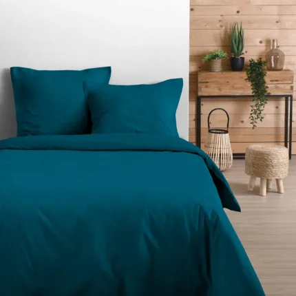 Cearsaf de pilotă Eden pat dublu King Size 260X240 cm, culoare Verde petrol, 100% bumbac OEKO TEX