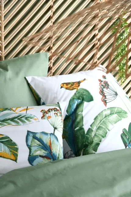 Set husă pilotă Arupana 240X220 cm, culoare verde, 100% bumbac - imagine 4